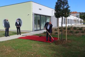 Zasaditev Istrskega hrasta podarjenega ZD s strani podjetja LUMAR IG